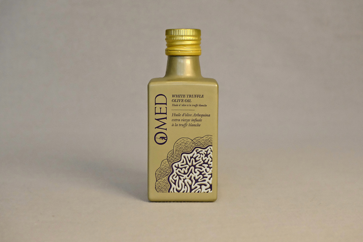 O-Med White Truffle Olive Oil – extra virgin olivenolje med hvit trøffel, 250 ml
